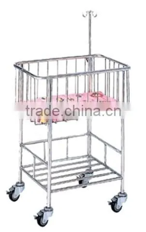 stainless steel baby cot baby cart trolley