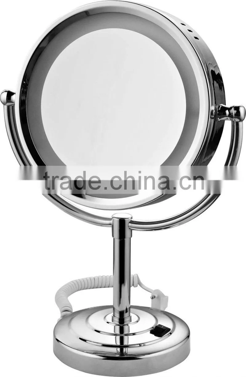 2014 new design bathroom bath double side make up mirror table mirror for shower