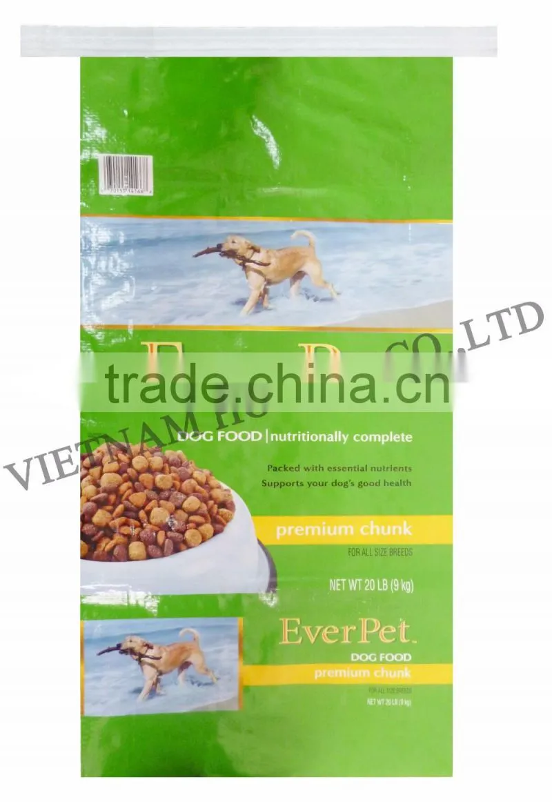 Vietnam Reusable Bopp laminated pp woven bag for Pet Feed