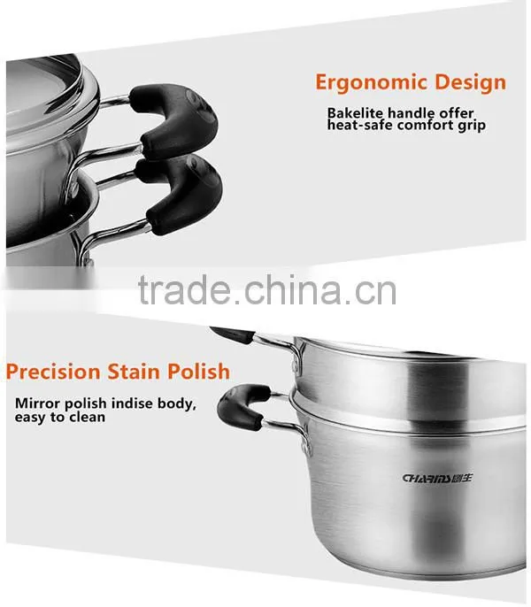 Charms induction cooker stainless steel steamer pots