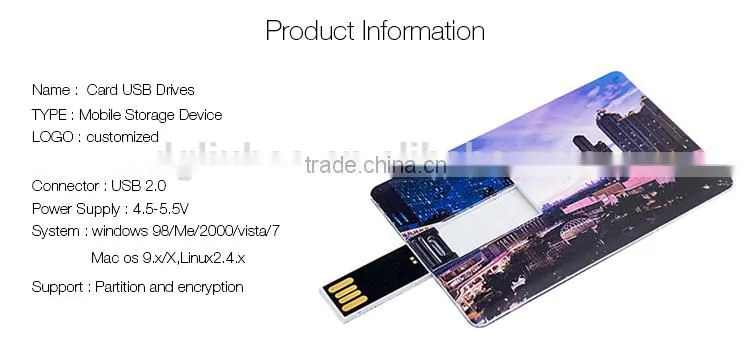 High quality business card usb flash drive customized logo