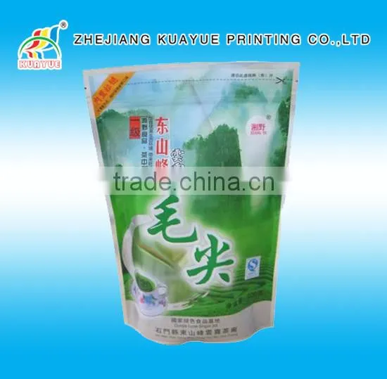 Customized New High Quality Plastic Stand up Pouch with Zippers for Tea