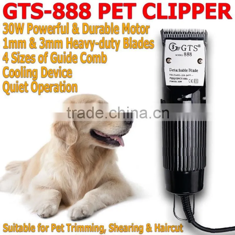 Trimmer Grooming 2 Blades 220V Dog Hair Animal Electric GTS-888 30W Pet Clipper
