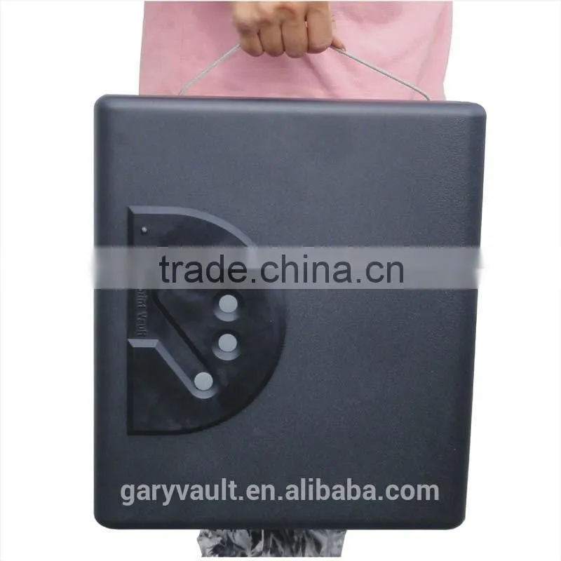 Wholesale- MS550 Micro Vault Biometric Fingerprint Car Handgun Pistol A4 Office document Security Storage Portabe Steel Safe Box