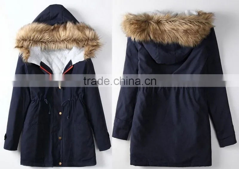 New Ladies Women's Winter Warm Casual Parka Fur Jacket Hooded lady jacket