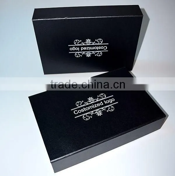 Custom handmade luxury black lingerie paper box for men and women