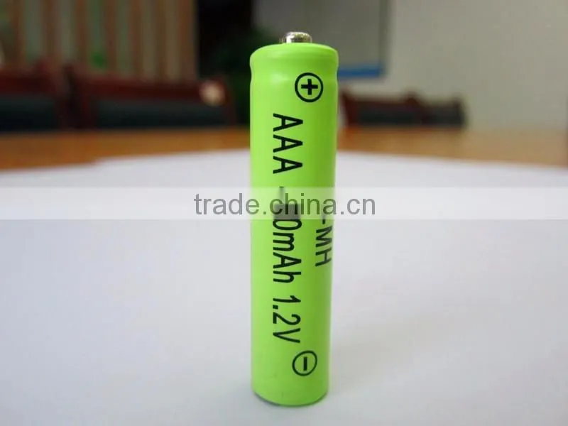 china factory price aaa 400mah 1.2v ni-mh rechargeable battery pointed cap