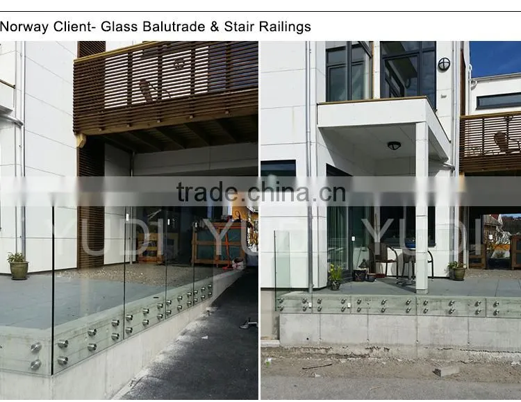 Foshan indoor door used wrought iron stair railing/balustrade/ handrail