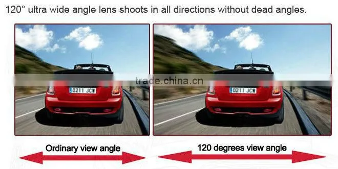 2.7 inch car driving recorder and rearview mirror car video recorder 5 mega pixels