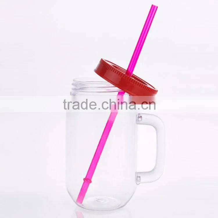 27oz Recycle Transparent Fruit Water Bottle, Handle Water Bottle With Straw