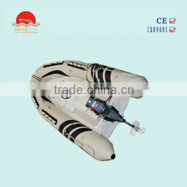 Sunshine rigid hull fiberglass inflatable fishing boat