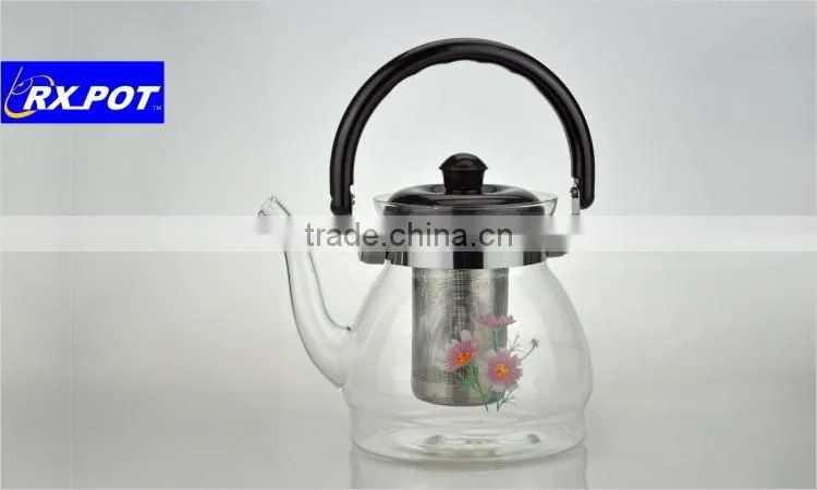 Perfect Clear Heat Resistant Borosilicate Glass Teapot & Infuser for loose tea or display tea 700F/1000F