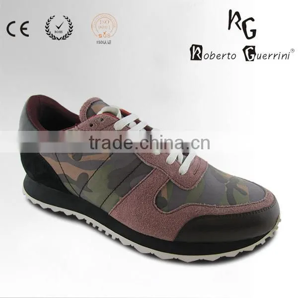 Sport Sneaker with Camouflage Pattern Rubber Outsole Men Shoes