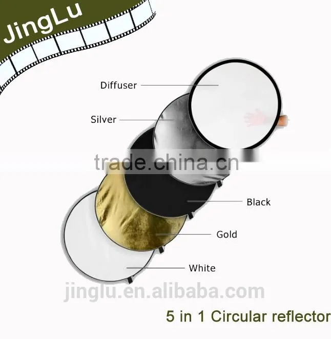 5 in1 60cm Light Mulit Collapsible disc for photography Panel Reflector diffuser