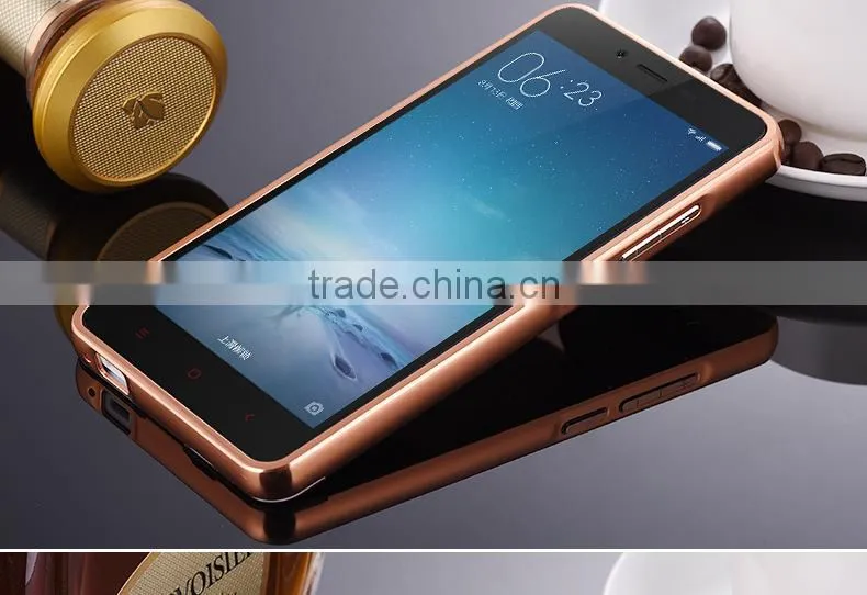 Luxury Mirror Cover Metal Aluminum Bumper Phone Case For Xiaomi For Redmi Note 3