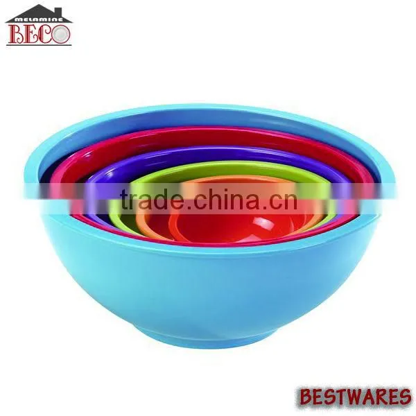 Large plastic salad bowl with lids, melamine salad bowl set