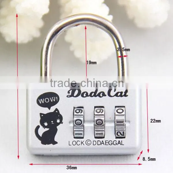 travel digital metal mechanic password lock