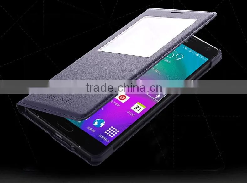 Bulky Buy From China Smart Front Window Leather Case Flip Phone Case For Samsung A7/A8