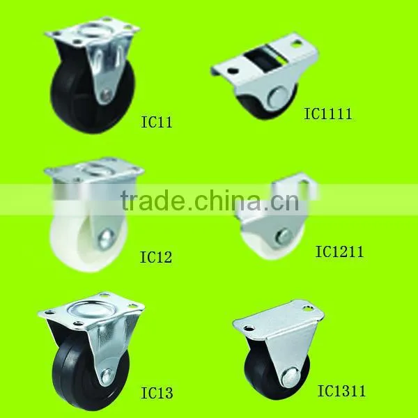 With 8 automatic production lines Swivel plate grey rubber trolley caster wheels(IC23A)