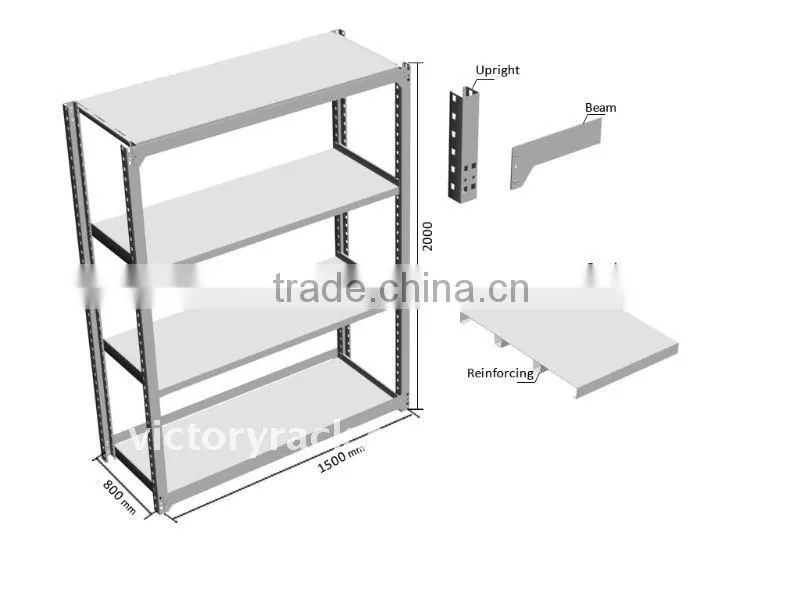 Angle steel shelving