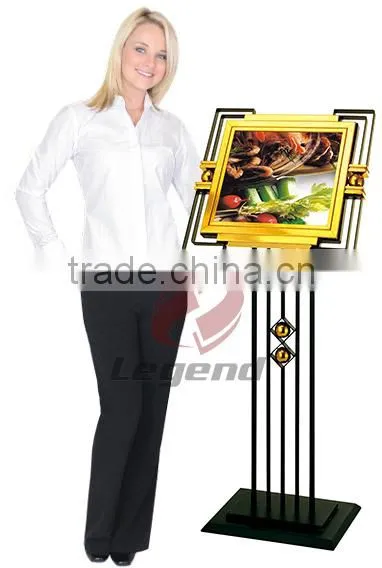 Freestanding Metal display board With Metal Base Sign Frame