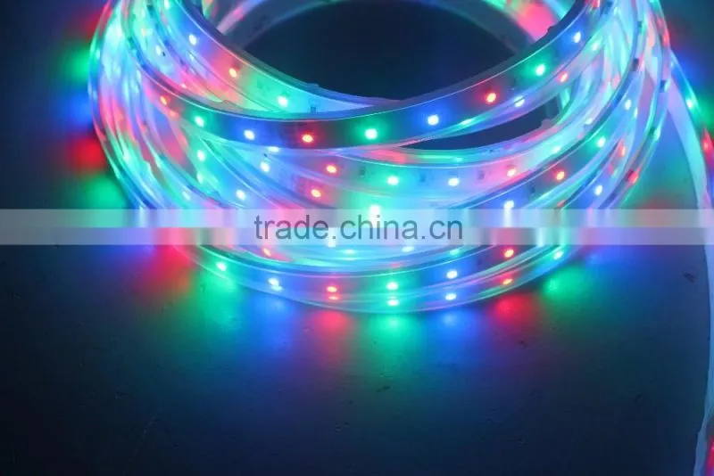 60leds/m 12V SMD 3528 RGB LED Strip + 24/44 Keys IR Remote control +3A Power Supply