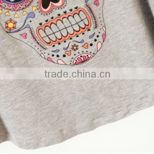 Skull pattern sleeveless t shirt (lyt010277)