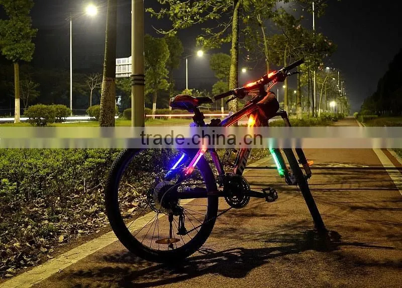 Led flare safety colorful flashing light flexible stick for bike
