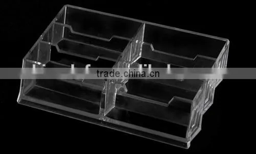 Customized clear acrylic box design name card rack