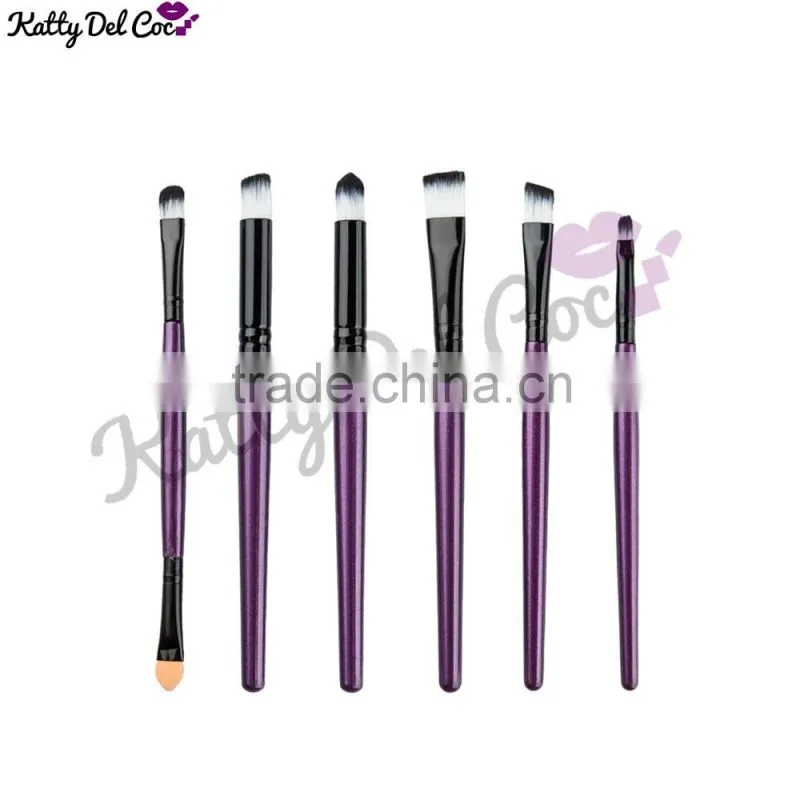 Best quality cheap 6pcs cosmetics makeup brush set for eyes professional