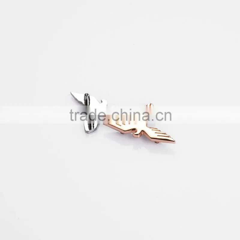 Custom metal bag label metal label plate for garment accessories