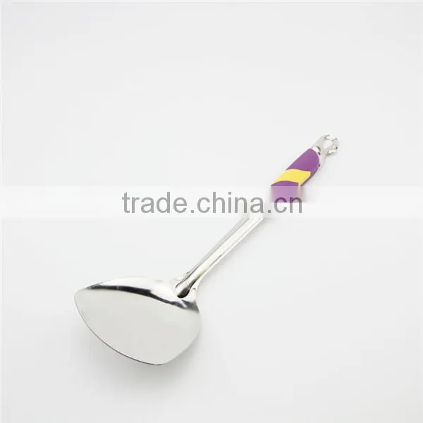 Red handle utensils made of stainless steel