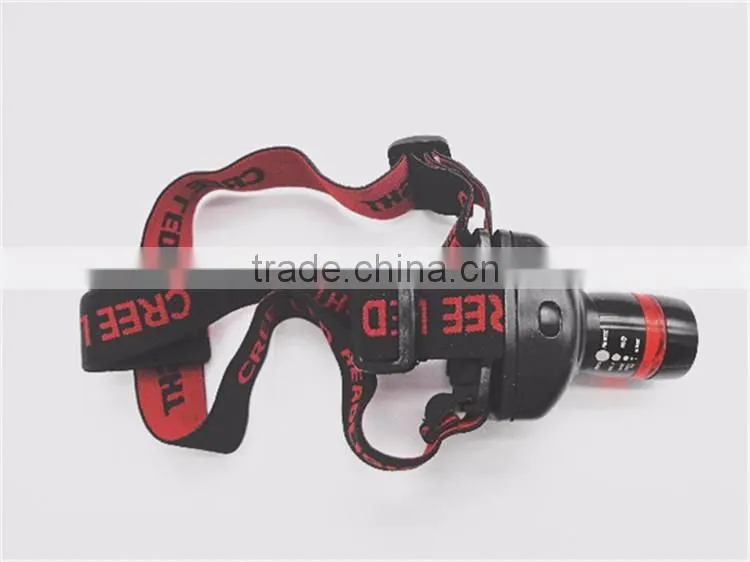 3W headlamps adjustable camping light plastic aluminum LED head light 3AAA battery