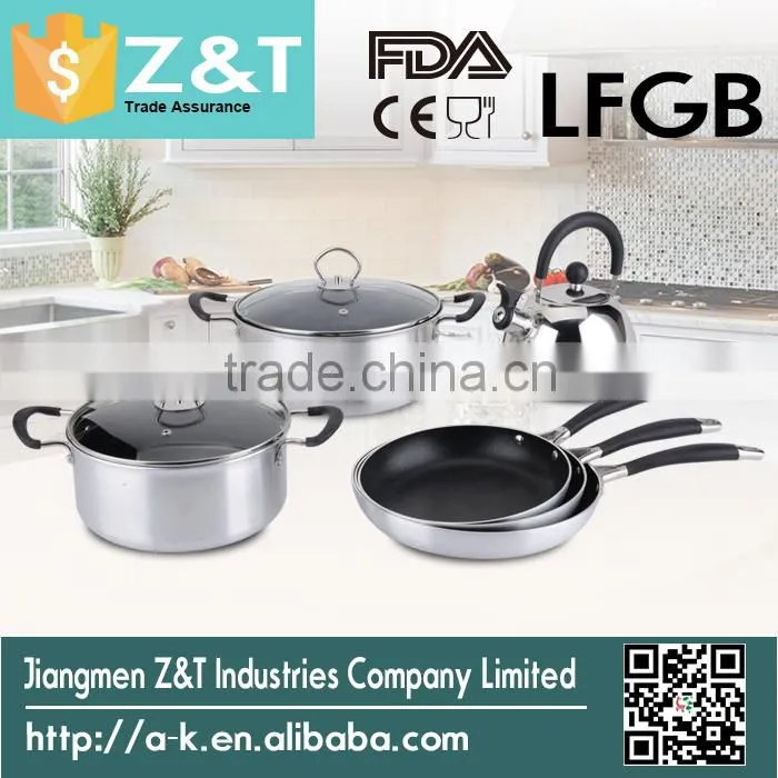 hot sale practical kitchen certificates cooking set aluminum