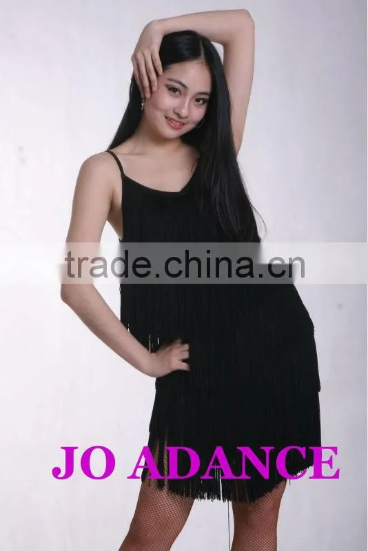 Latin dance dress dance competition dress latin dance costumes Latin fringed skirt Tights