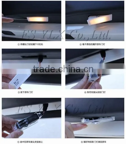 car door welcome logo projector lights for hyundai santa fe led laser logo door light
