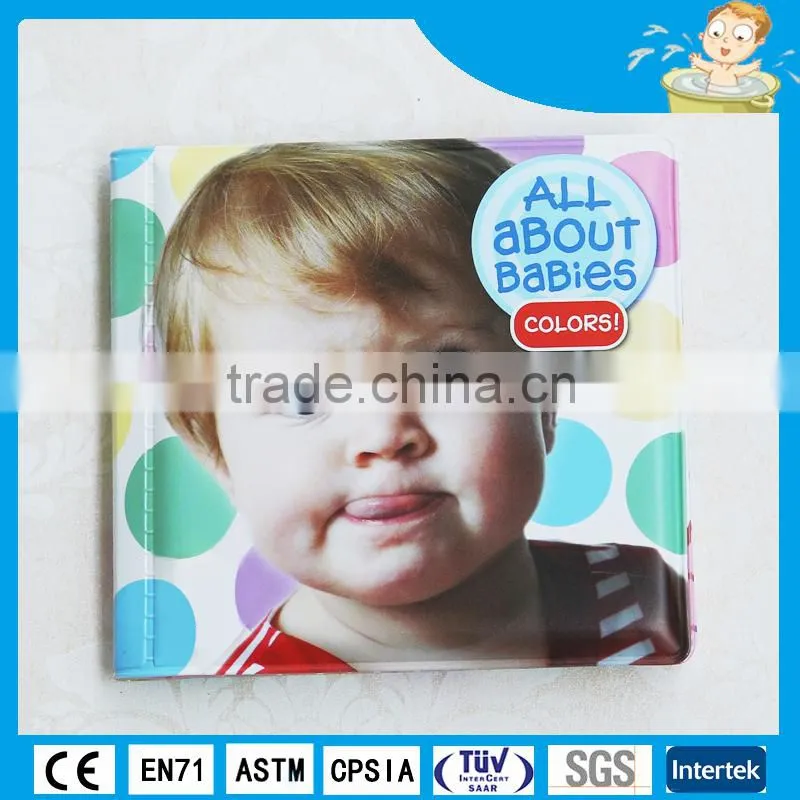 lovely children playing PVC bath book, coloring book bath