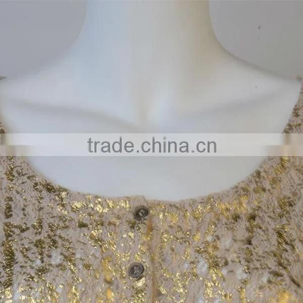 women's coat with garment foil printing