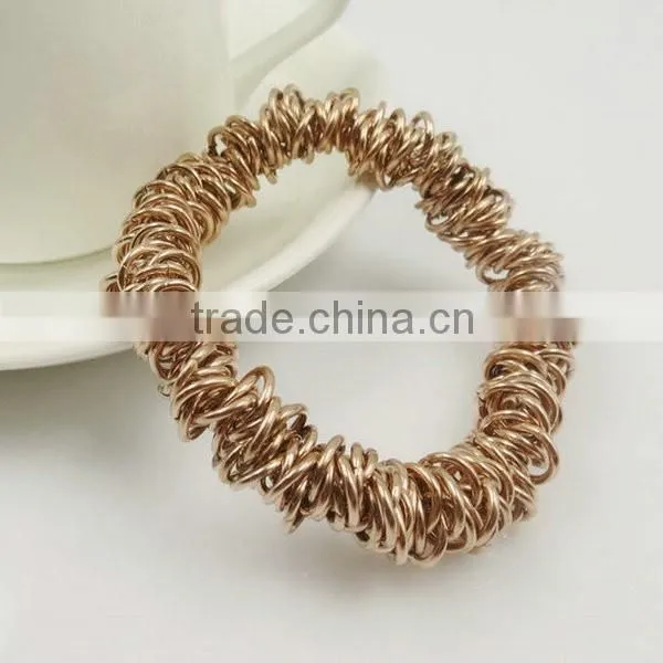 stainless steel jump ring bracelets fashionable bangle