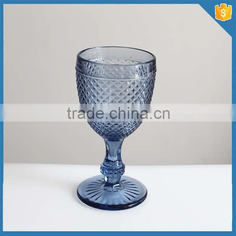 350ml stemware pineapple pattern coloured drinking glass wine cup