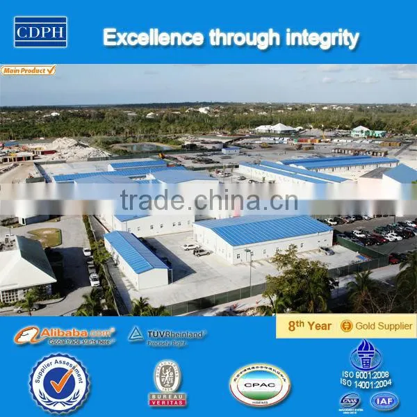 alibaba double slope roof prefab steel house with sandwich panel cheap price