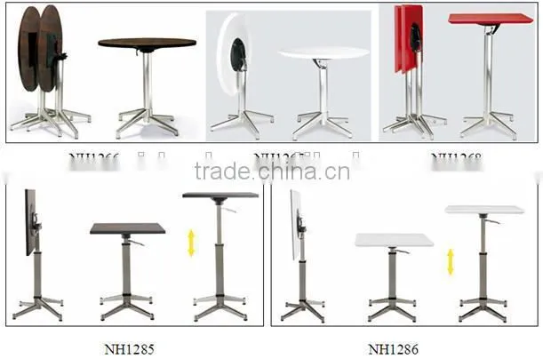 Wholesale Fashion Red plastic ABS square folding table, coffee table table (NH895)