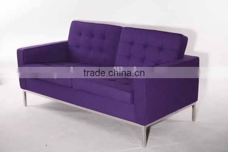 High quality premium wool fabric purple florence knoll sofa wholesale