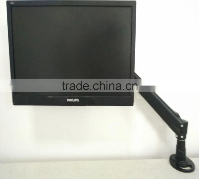 adjustable gas spring lcd monitor arm can be stopped in any angle folding lcd monitor stand arm