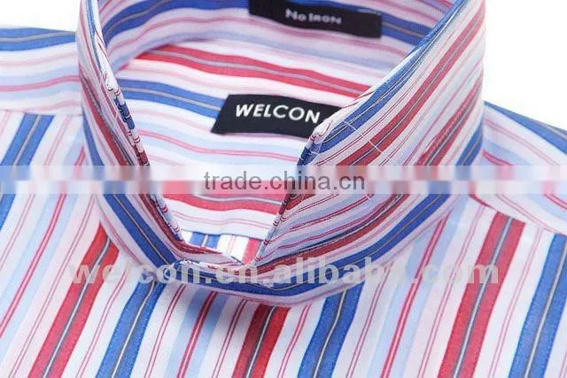 100% cotton stripe long sleeve classic business dress men's no iron shirts