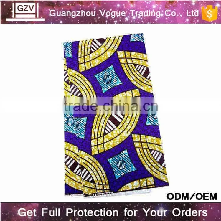 Online wholesale high quality 100% cotton kente fabric african wax prints fabric for man