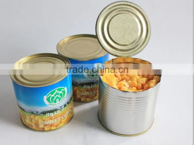 884# can size 340g Fresh Canned sweet corn