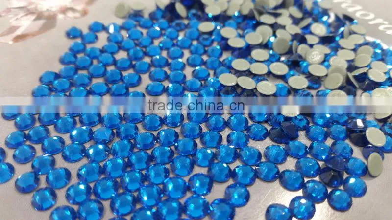top quality sparkling super shine imitation hot fix rhinestone with super shine