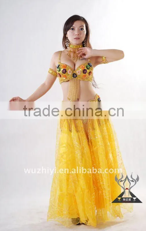 Bellydance Puffi Ruffle Long Skirt