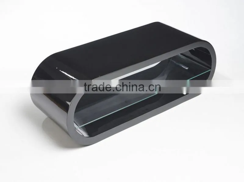 TV-2321 High Gloss Oval TV Stand Table